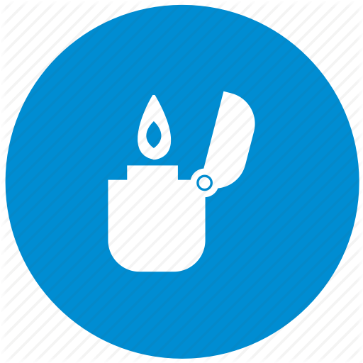 512x512 Automatic, Blue, Fire, Flame, Petrol, Round, Smoking Icon