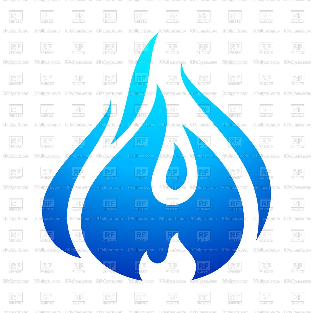 1200x1200 Blue Flame Icon On A White Background Vector Image Of Icons