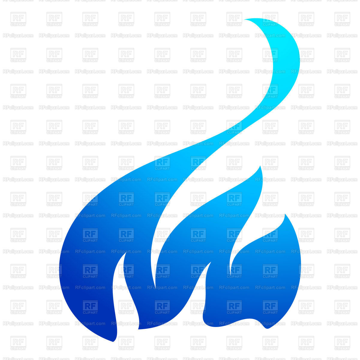 1200x1200 Blue Flames Icon On A White Background Vector Image Of Icons