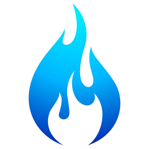 600x600 Fire Flame Blue Icon Art Print