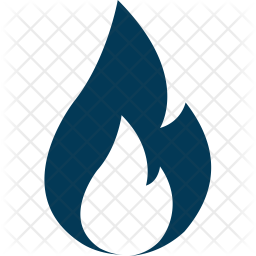 256x256 Flame Icon Of Glyph Style