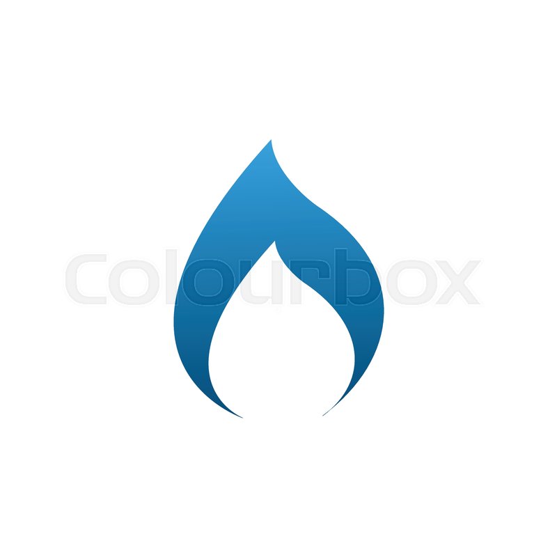 800x800 Illustration Of Blue Flame Icon Stock Vector Colourbox