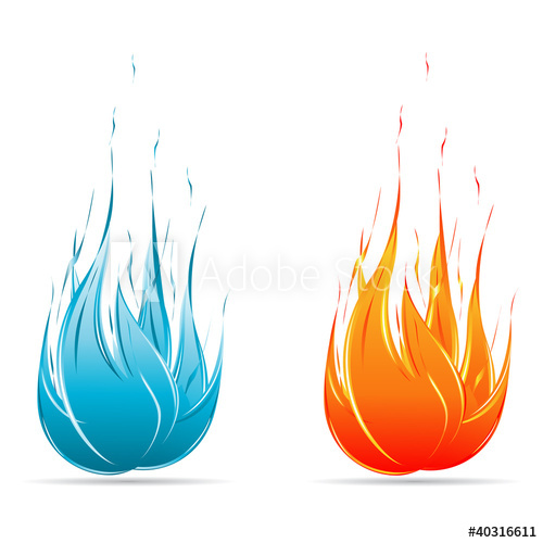 500x500 Red And Blue Flame Icon