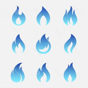 300x300 Stock Illustration Gas Flames Vector Icons Isolated Background