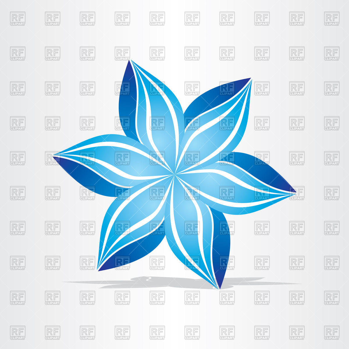 1200x1200 Blue Flower Stylized Icon Vector Image Of Icons And Emblems