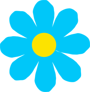 291x299 Bright Blue Flower Png, Clip Art For Web