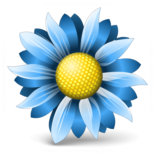 512x512 Iconexperience V Collection Flower Blue Icon
