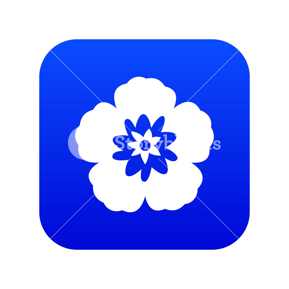 1000x1000 Rose Of Sharon, Korean National Flower Icon Digital Blue For Any