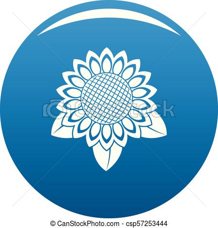 450x470 Sunflower Leaf Icon Vector Blue Sunflower Leaf Icon Simple