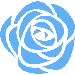 256x256 Tropical Blue Rose Icon