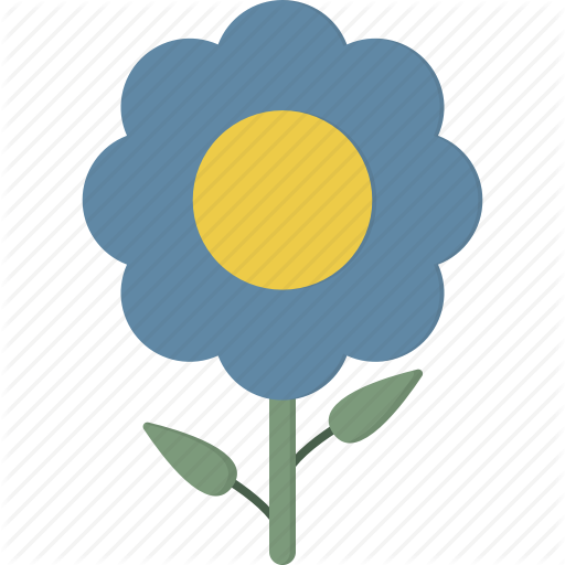 512x512 Blue, Flower Icon