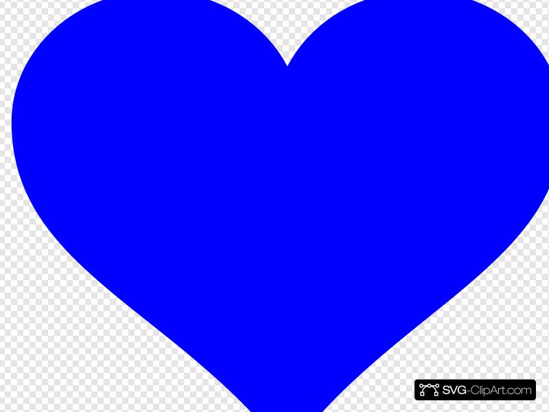 800x600 Blue Heart Clip Art, Icon