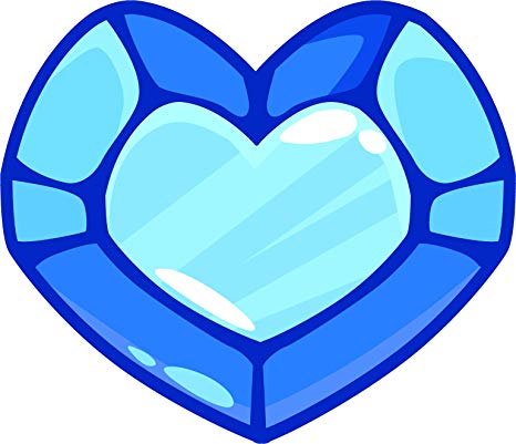 466x401 Pretty Heart Shape Gem Crystal Cartoon Icon Vinyl