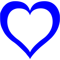 256x256 Blue Heart Icon