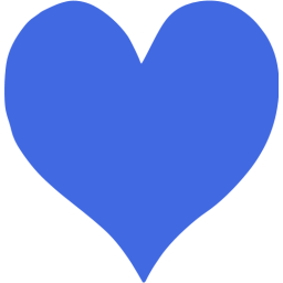 256x256 Royal Blue Heart Icon