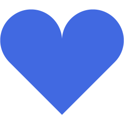 256x256 Royal Blue Heart Icon