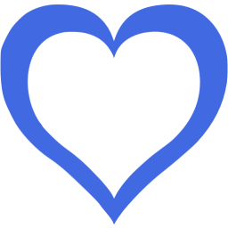 256x256 Royal Blue Heart Icon