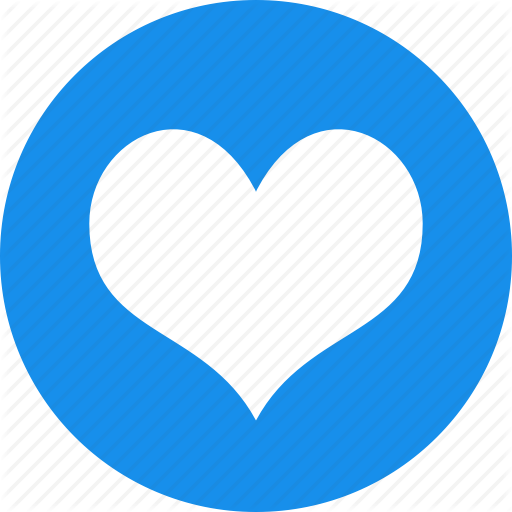 512x512 Blue, Circle, Dating, Favorite, Heart, Like, Love Icon