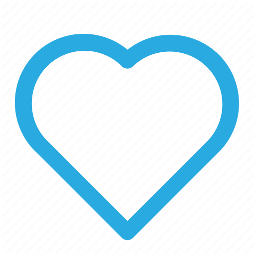 512x512 Blue, Heart, Like, Love, Romantic Icon