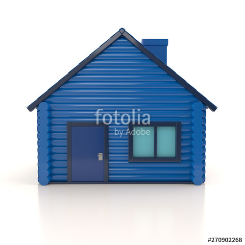 Blue House Icon Illustration On White Background Stock Photo 500x500 Blue House Icon Illustration On White Background Stock Photo