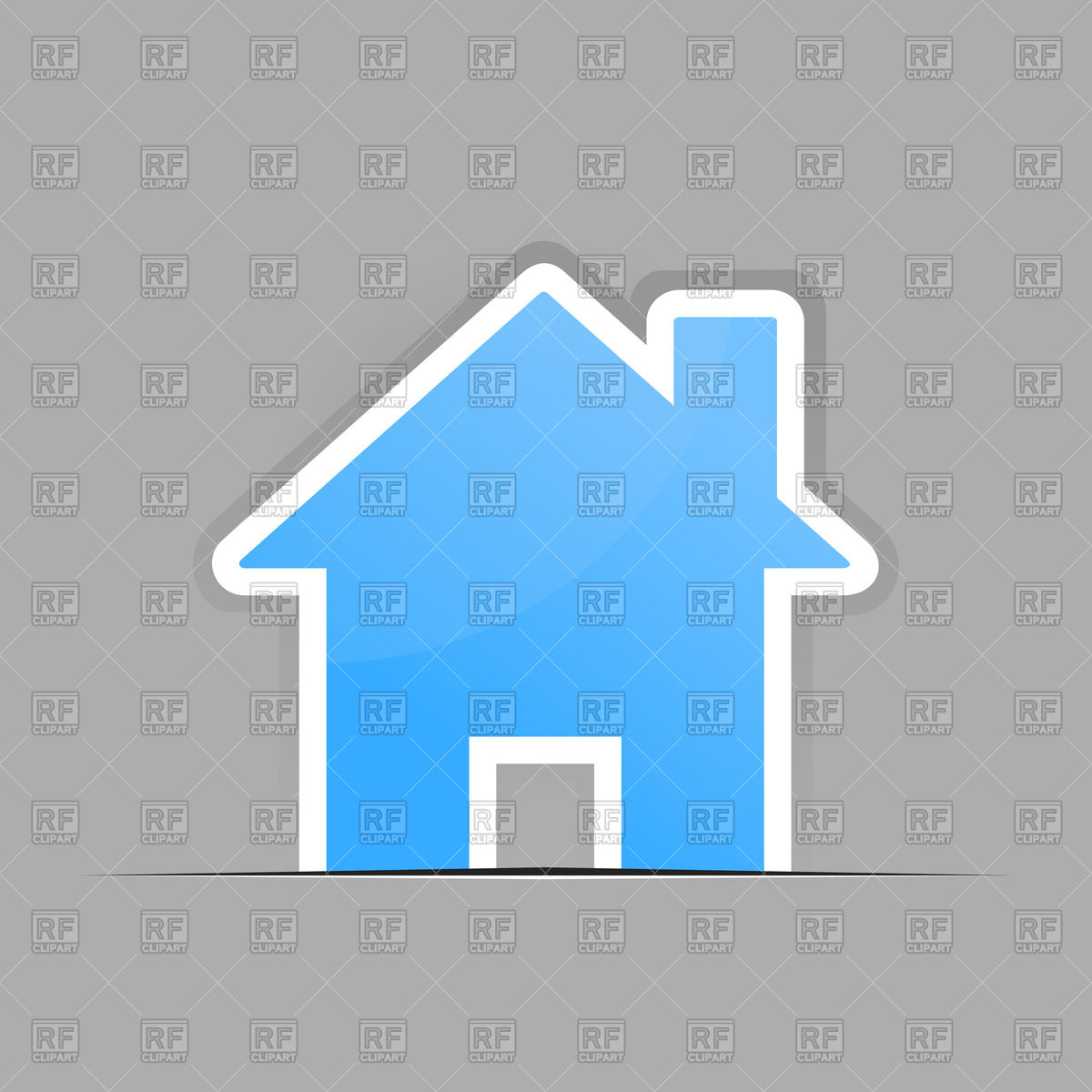 Blue House Icon Vector Image Of Icons And Emblems 1200x1200 Blue House Icon Vector Image Of Icons And Emblems