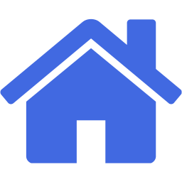 Royal Blue House Icon 256x256 Royal Blue House Icon