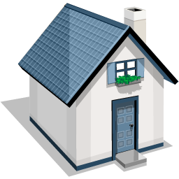 White And Blue House Icon, Png Clipart Image 256x256 White And Blue House Icon, Png Clipart Image