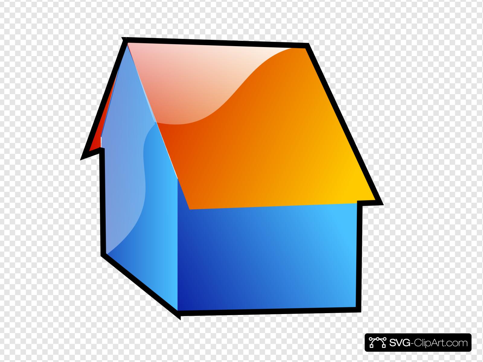 Blue And Orange House Icon Clip Art, Icon 1600x1200 Blue And Orange House Icon Clip Art, Icon