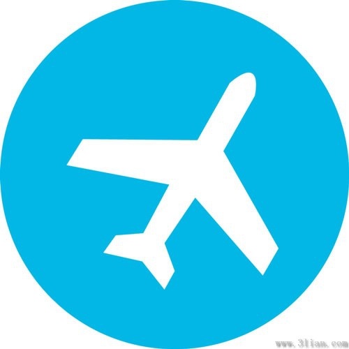 500x500 Blue Airplane Icon Vector Free Vector In Adobe Illustrator