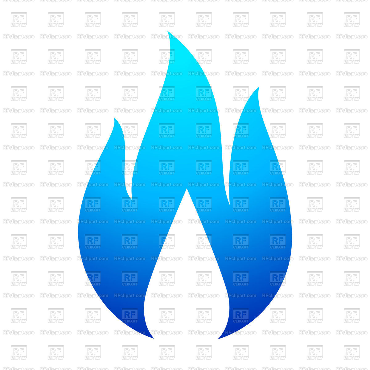 1200x1200 Fire Flames Blue Icon On A White Background Vector Image Of Icons