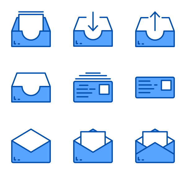 600x564 Email Envelope Blue Icon Packs