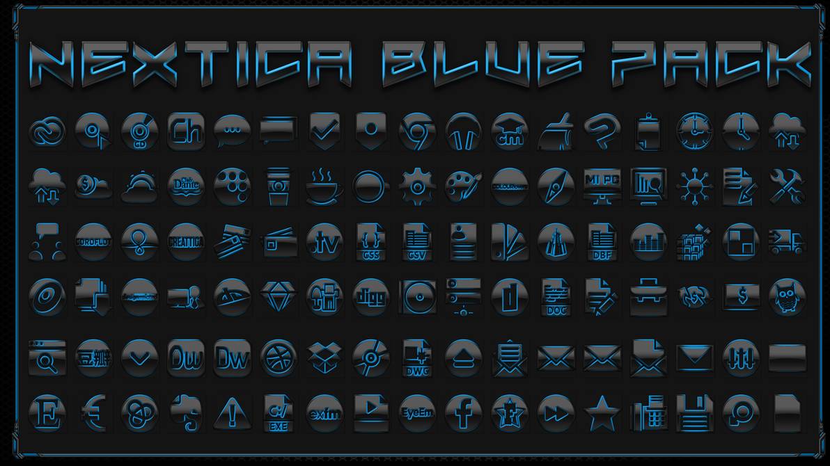 1192x670 Icon Pack Nextica Blue