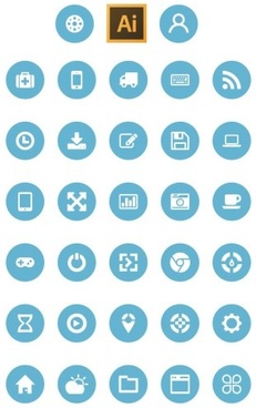 231x368 Blue Web Icons Free Vector Download