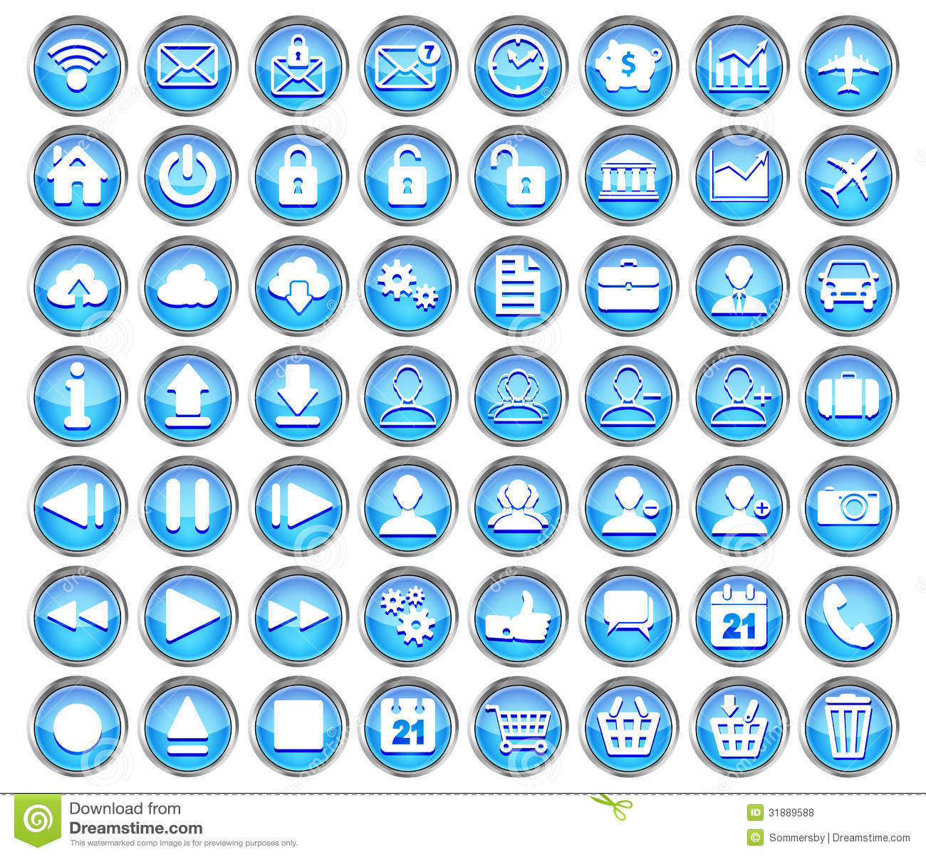 1300x1204 Free Business Icon Sets Blue Images