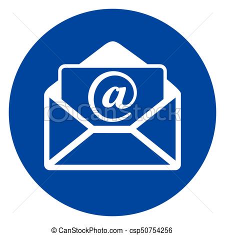 450x470 Illustration Of Blue Circle Mail Icon Clipart Vector