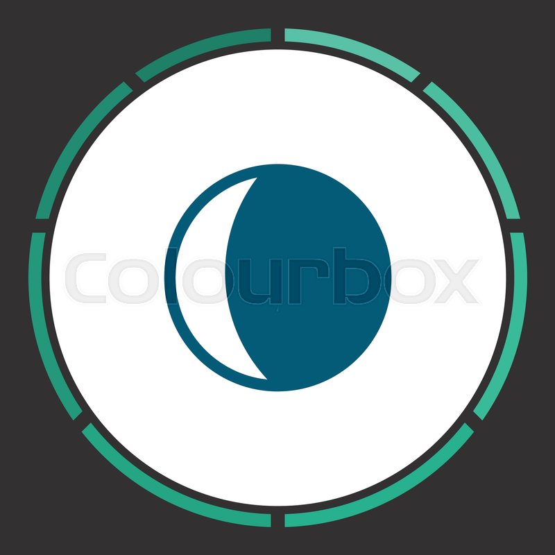 800x800 Moon Icon Vector Flat Simple Blue Stock Vector Colourbox