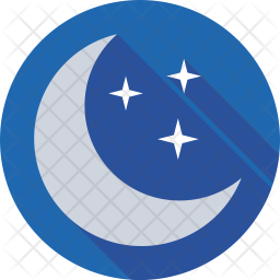 256x256 Moon Icon Of Flat Style