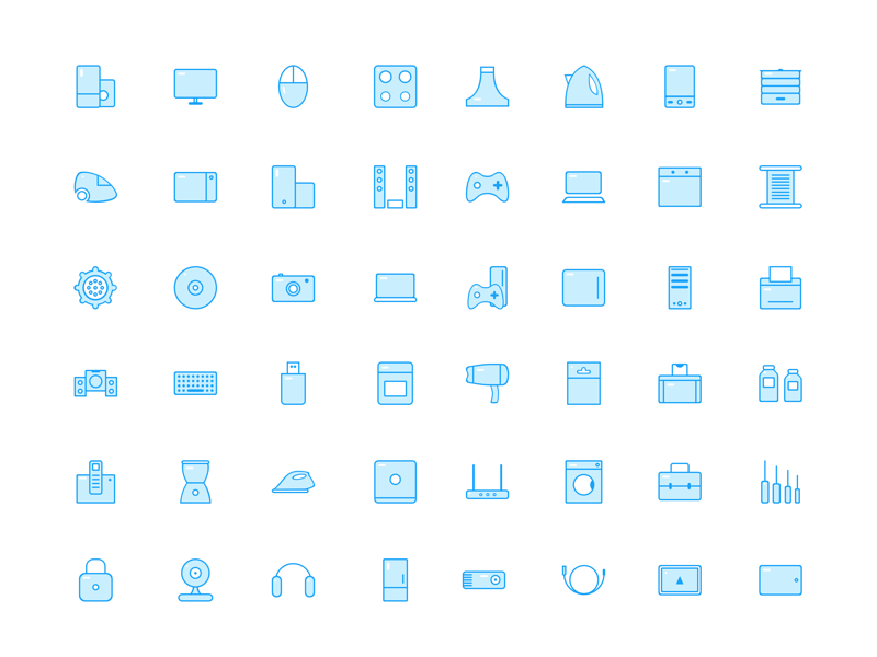 800x600 Blue Moon Icon Set