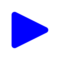 256x256 Free Blue Play Icon