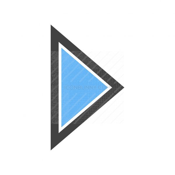 600x600 Triangle Arrow Right Blue Black Icon