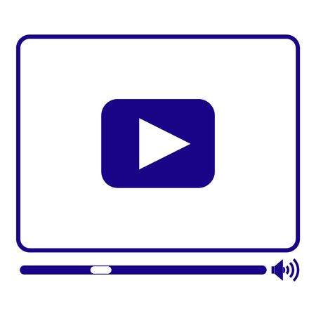 450x450 Vector Illustration With Blue Video Player Icon Freestock Icons