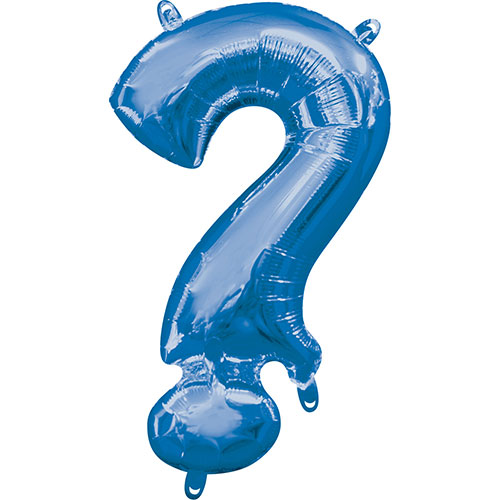 500x500 Blue Question Mark Symbol Air Filled Foil Balloon