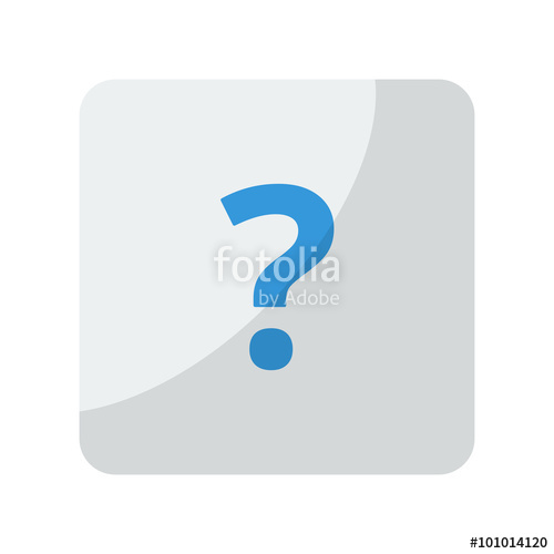 500x500 Blue Question Mark Icon On Grey Rounded Square Button On White