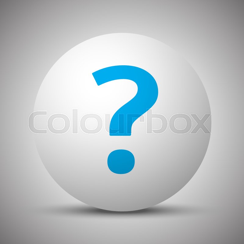 800x800 Blue Question Mark Icon On White Stock Vector Colourbox