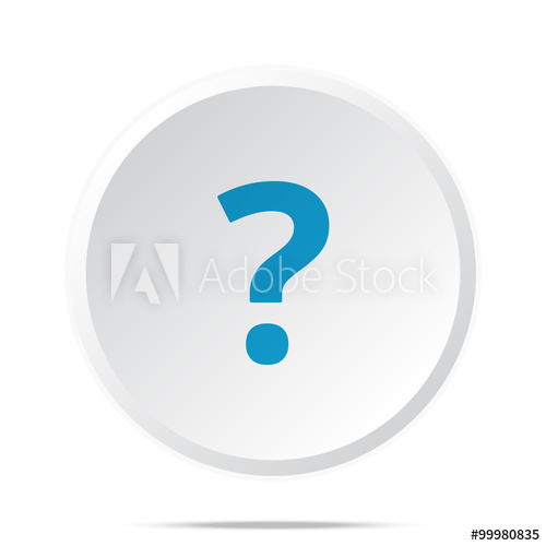 500x500 Flat Blue Question Mark Icon On Circle Web Button On White