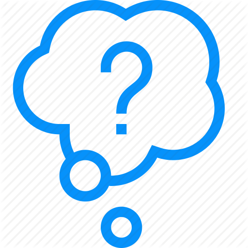 512x512 Blue, Bubble, Cloud, Conversation, Mark, Question, Thought Icon