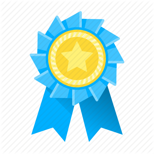 512x512 Achievement, Award, Awards, Blue, Medal, Ribbon, Trophy Icon