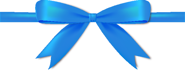 600x230 Blue Bow Ribbon Icon Vector Data