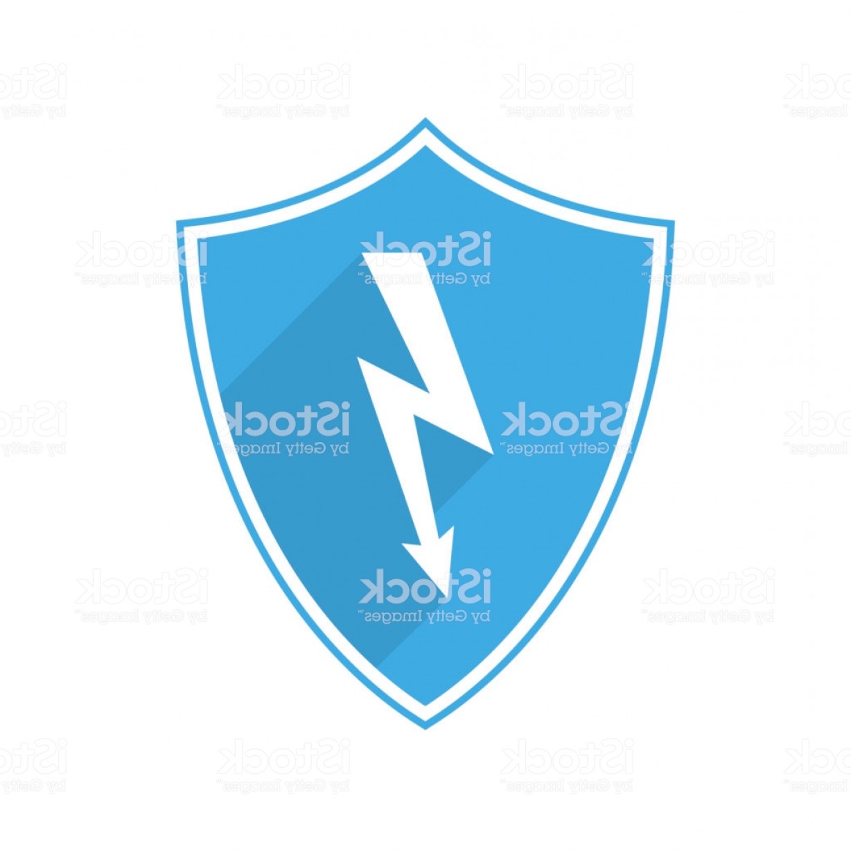 1228x1228 Blue Shield With Lightning Icon Vector Illustration Gm Hoodamathrun
