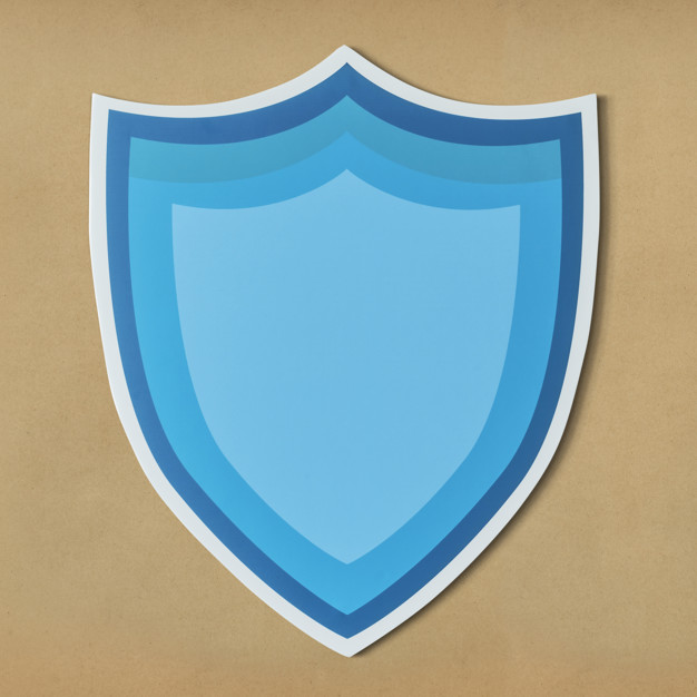 626x626 Blue Protection Shield Icon Isolated Photo Free Download